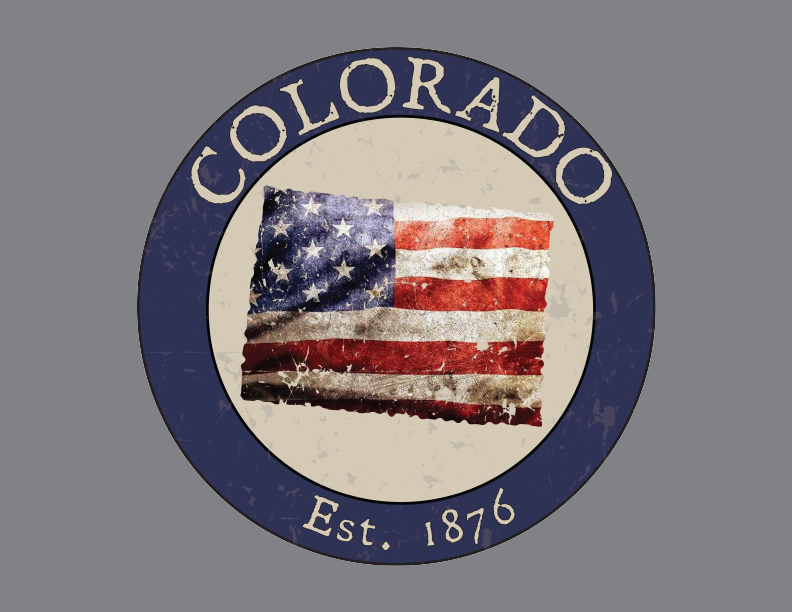 Colorado CO American Flag T-Shirt