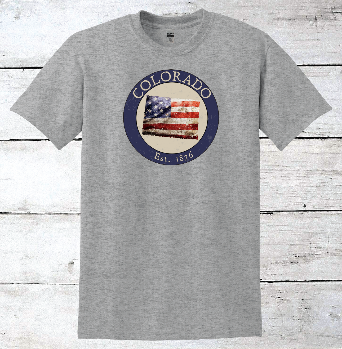 Colorado CO American Flag T-Shirt