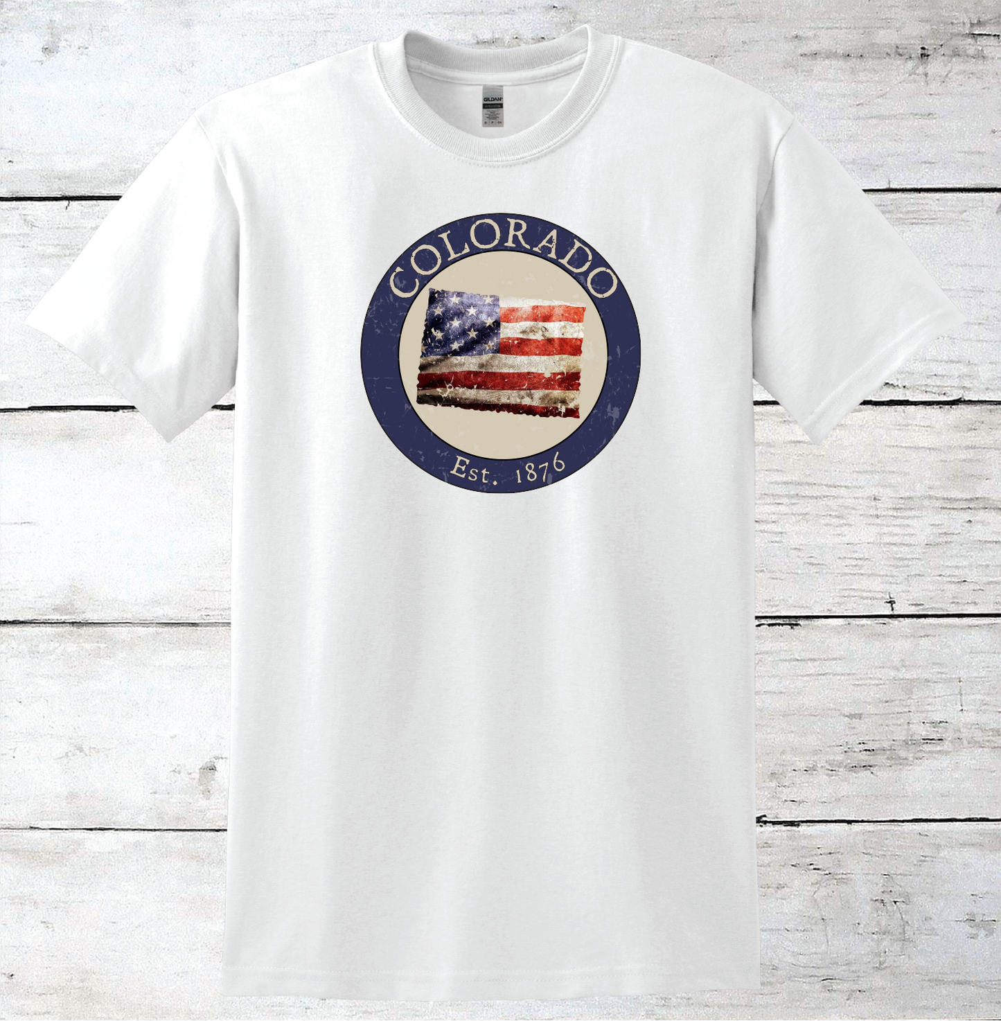 Colorado CO American Flag T-Shirt