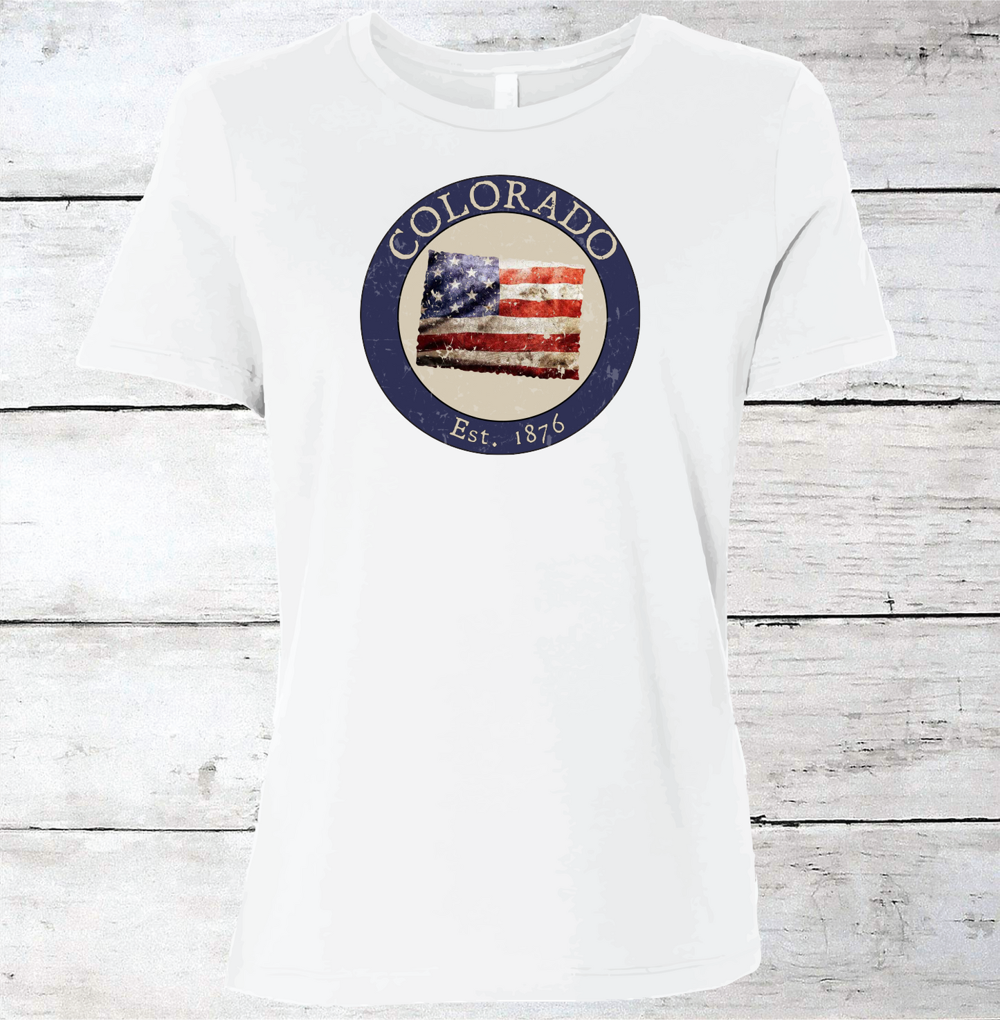 Colorado CO American Flag T-Shirt