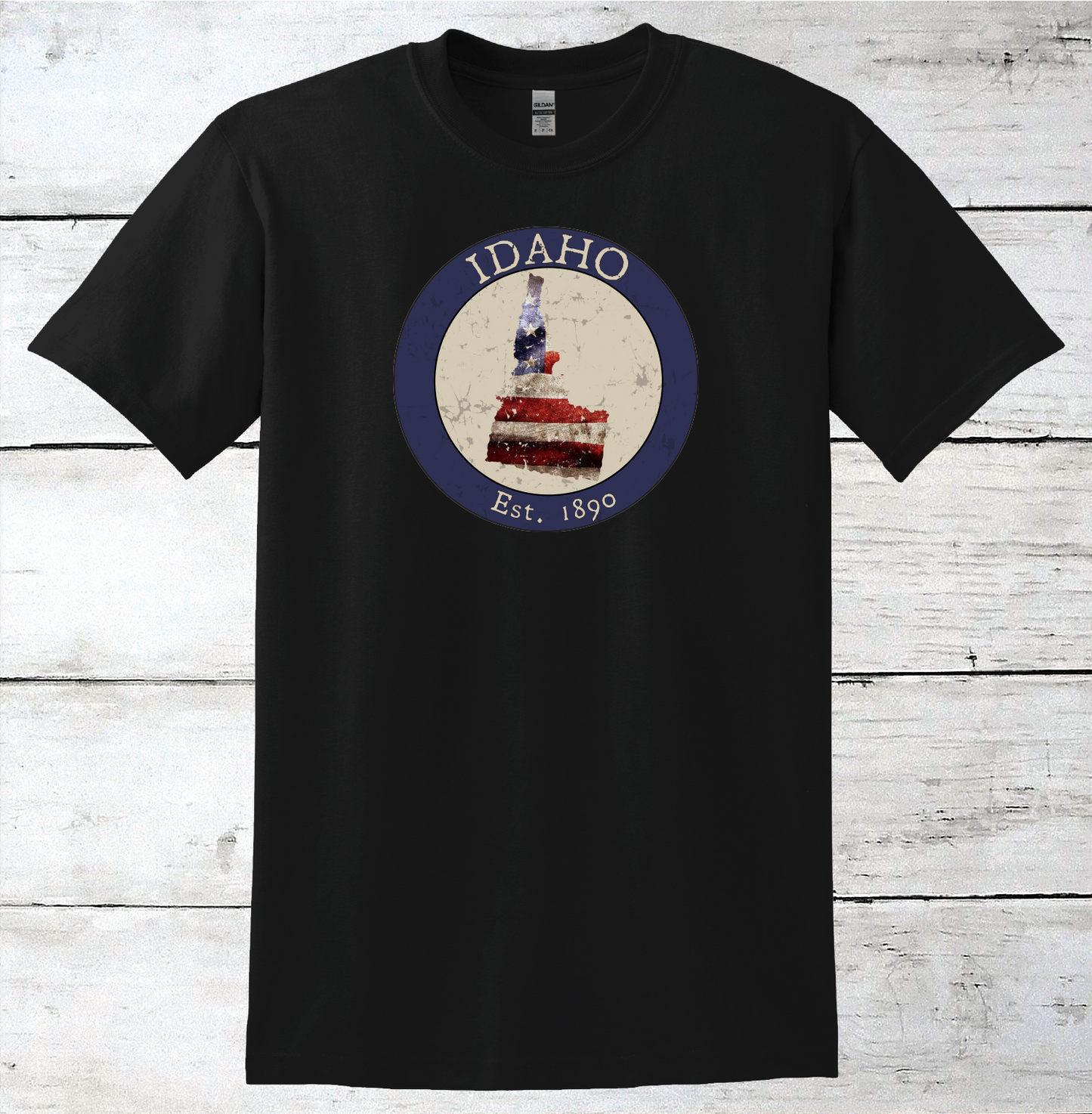 Idaho ID American Flag T-Shirt