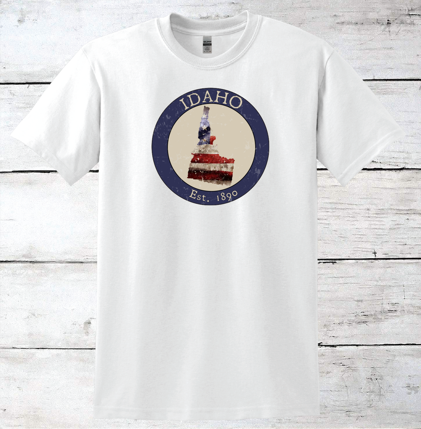 Idaho ID American Flag T-Shirt