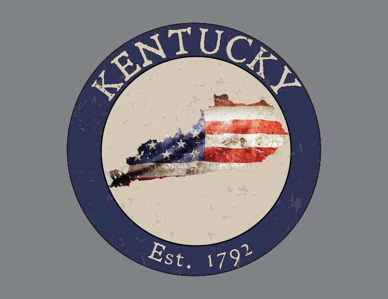 Kentucky KY American Flag T-Shirt