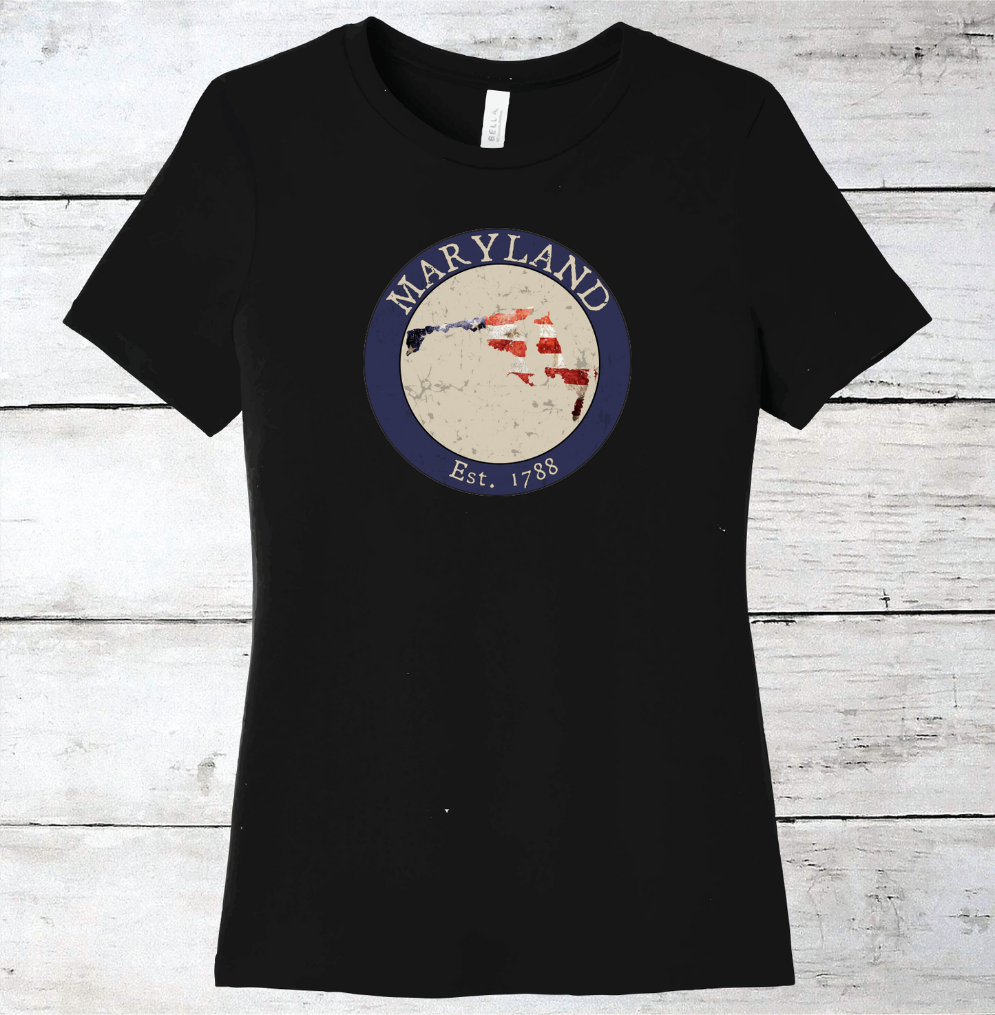Maryland MD American Flag T-Shirt