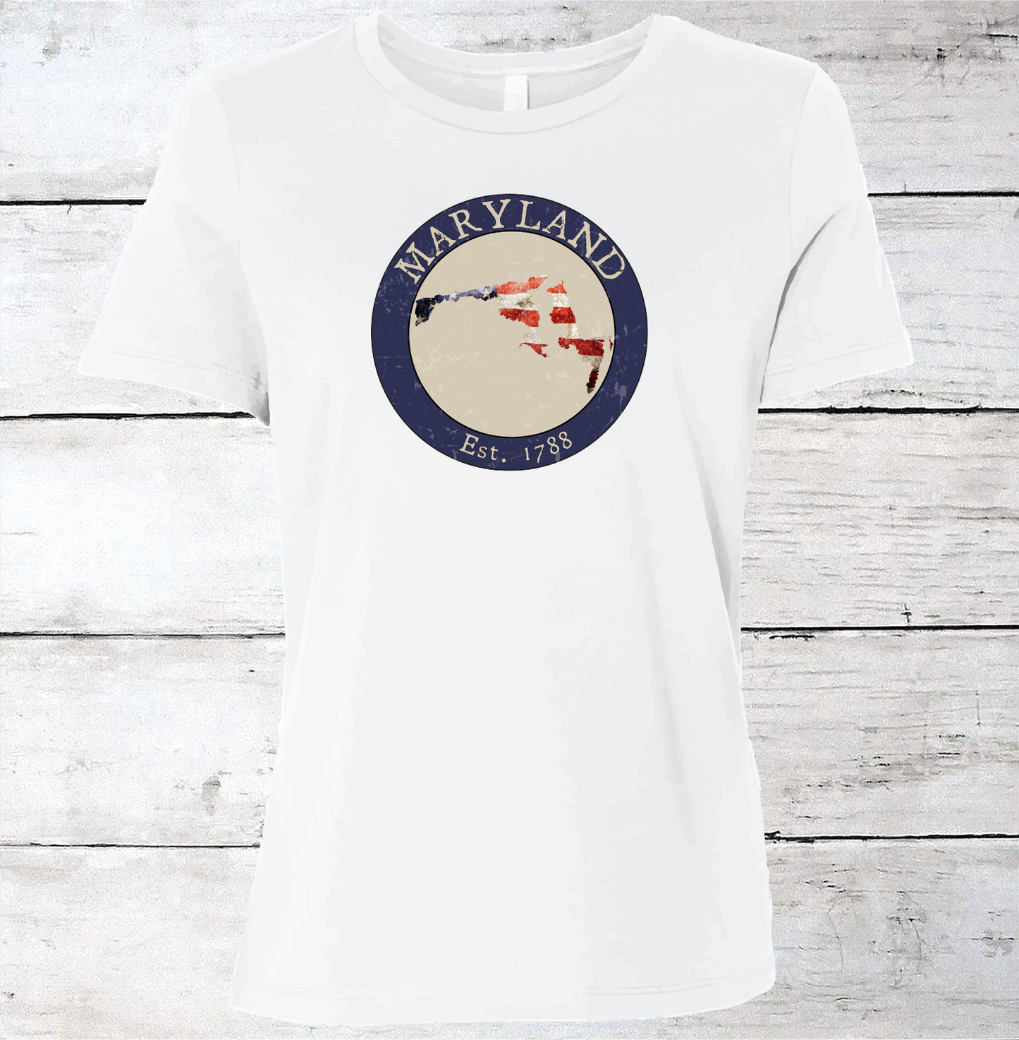 Maryland MD American Flag T-Shirt