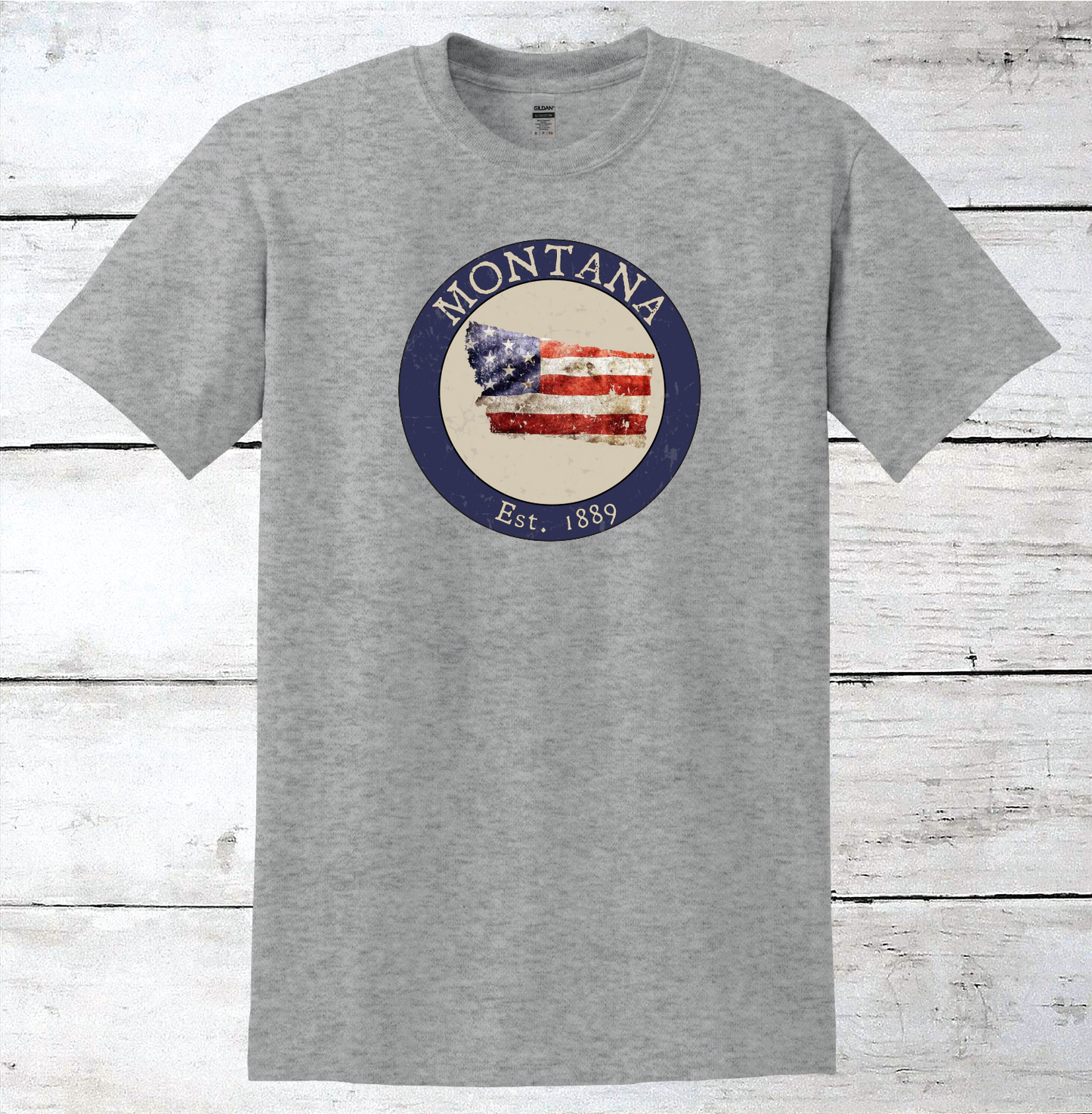 Montana MT American Flag T-Shirt
