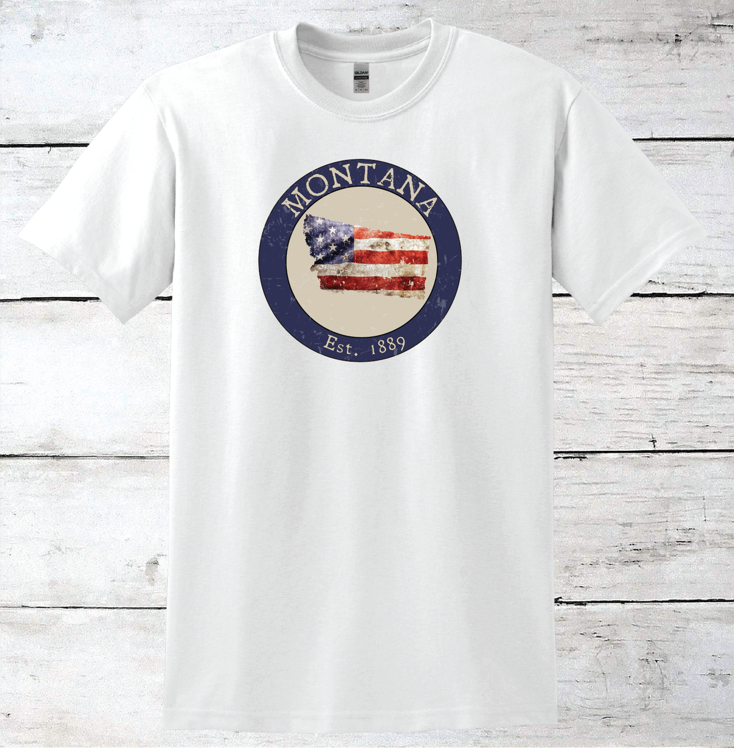 Montana MT American Flag T-Shirt