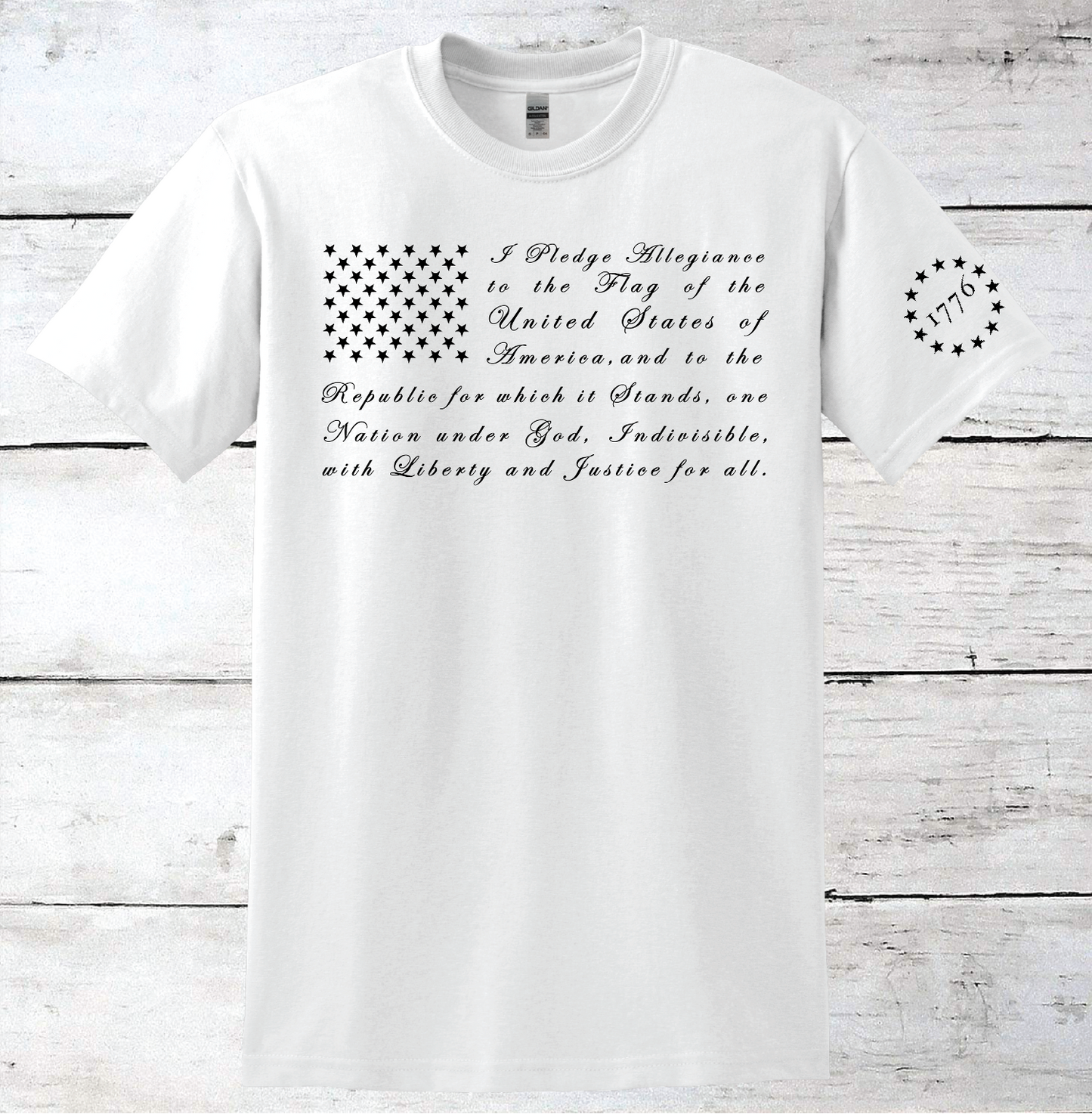 Pledge of Allegiance American Flag T-Shirt