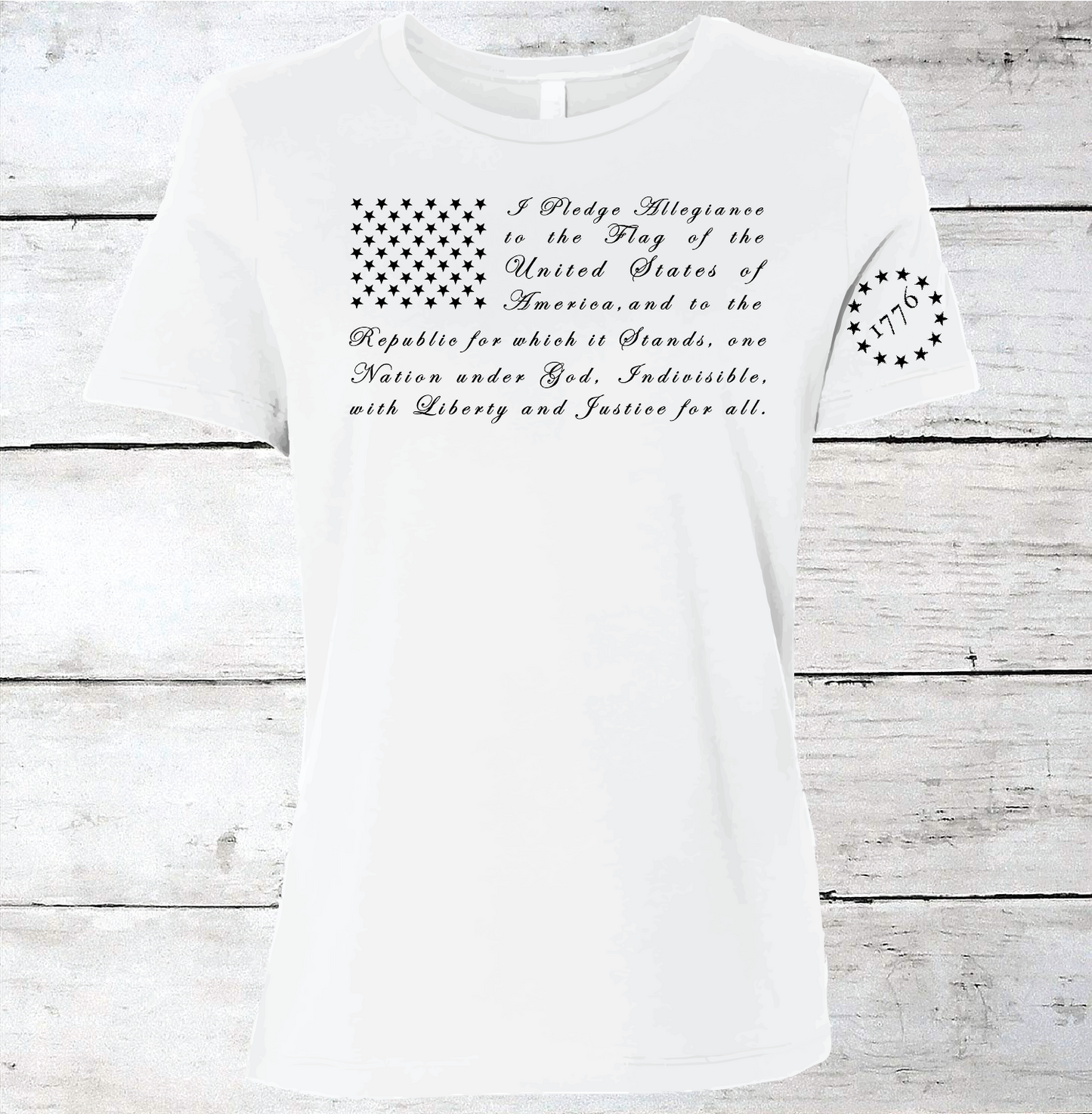 Pledge of Allegiance American Flag T-Shirt