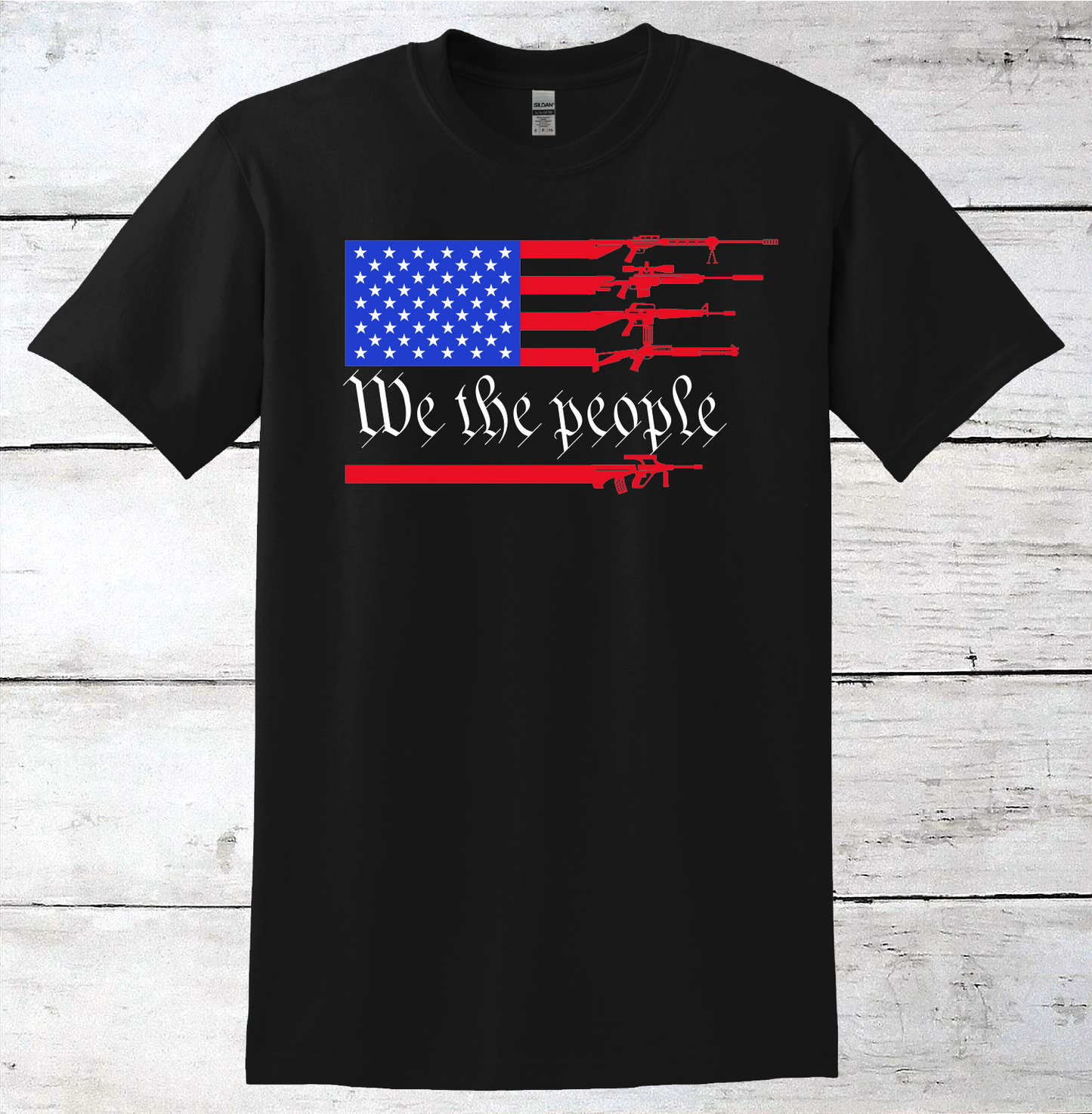 We The People Rifle American Flag T-Shirt
