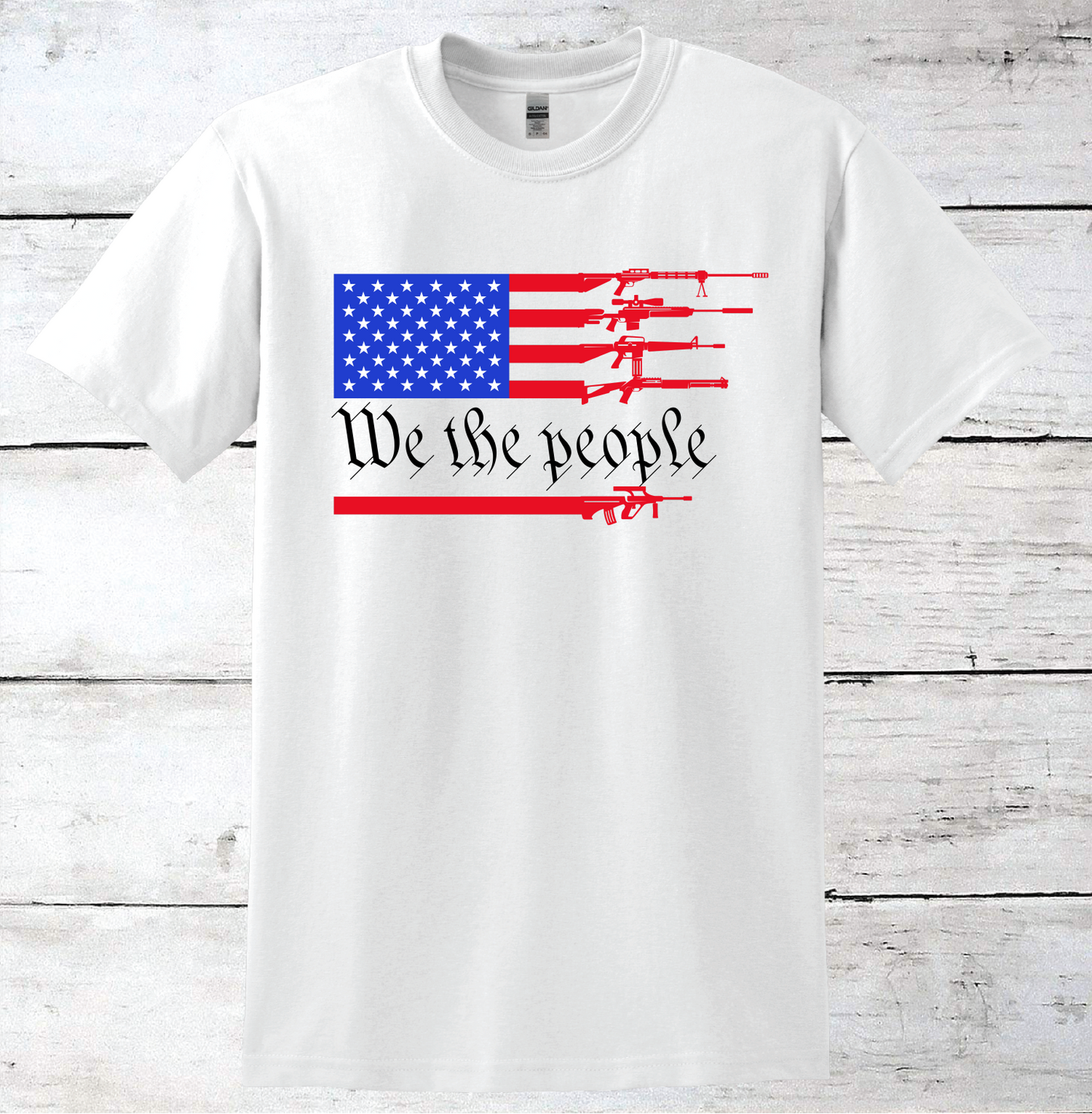 We The People Rifle American Flag T-Shirt