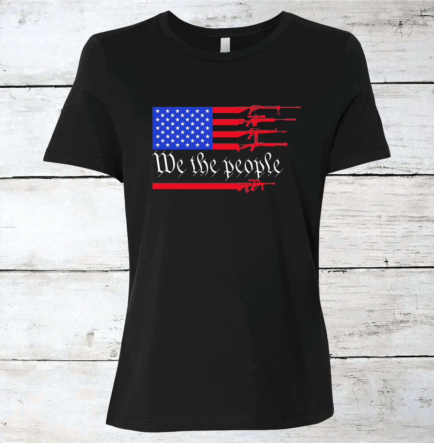 We The People Rifle American Flag T-Shirt