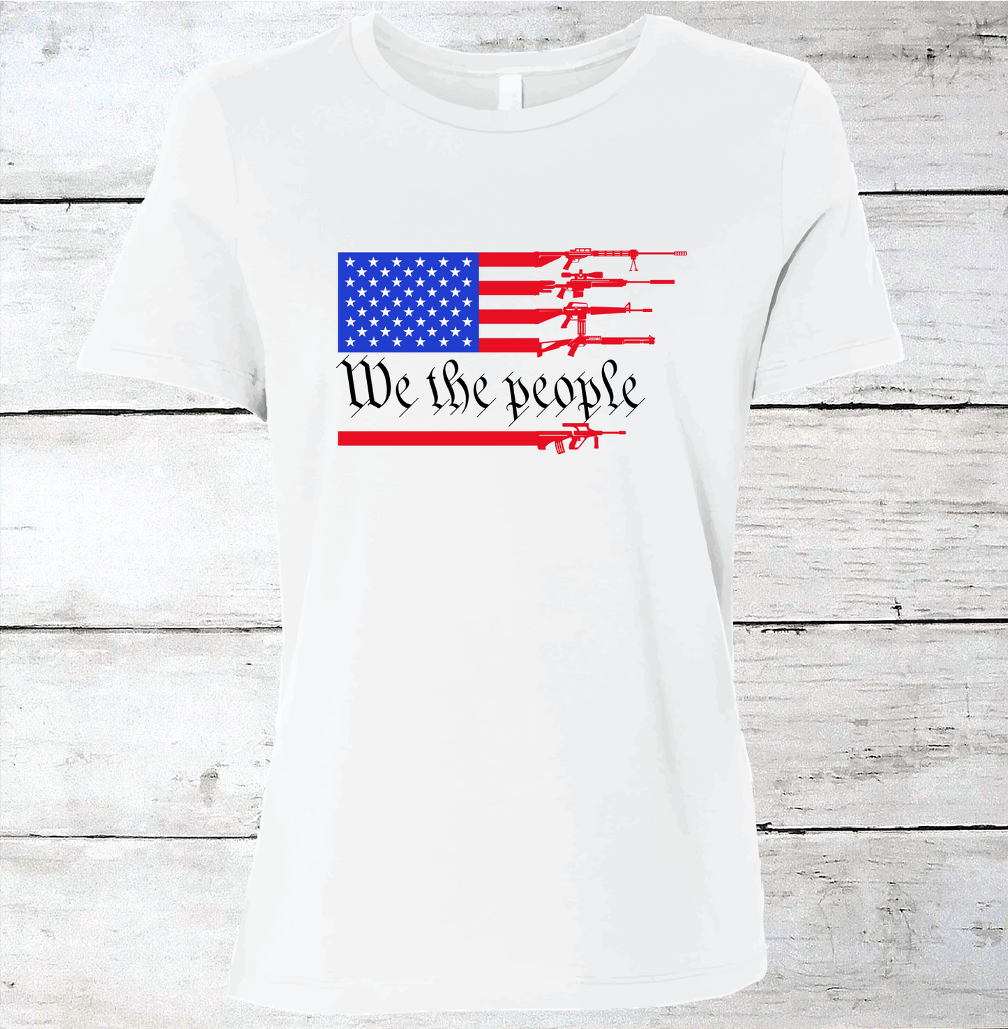 We The People Rifle American Flag T-Shirt