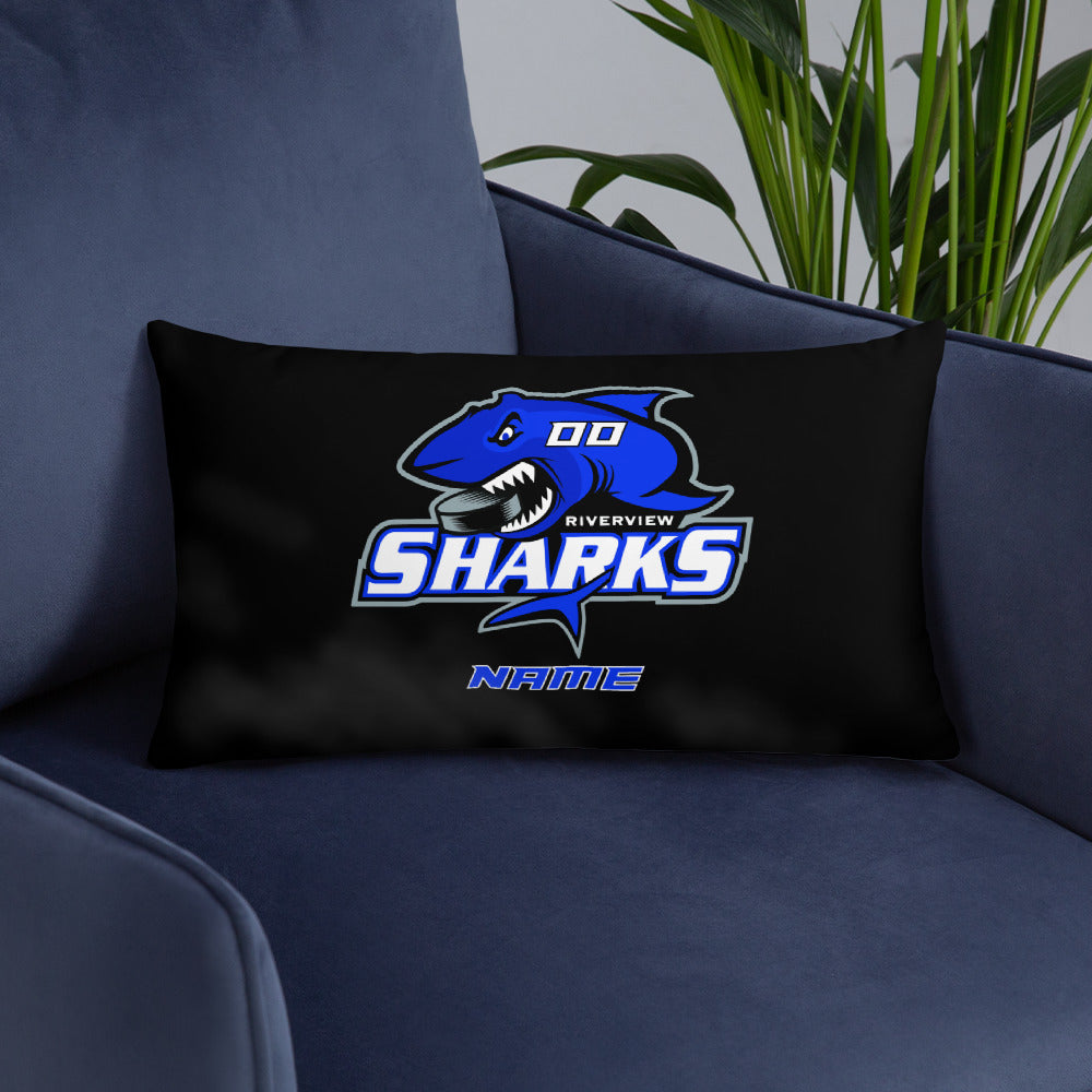Riverview Sharks Hockey Throw Pillows (Customizable)