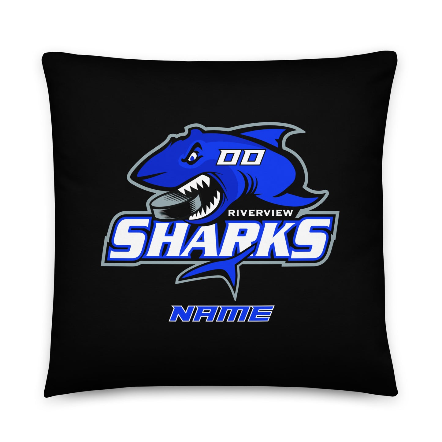 Riverview Sharks Hockey Throw Pillows (Customizable)
