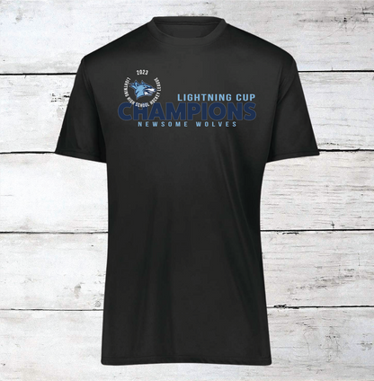 2023 Lightning Cup Champions Newsome Ice Hockey DriFit T-Shirts