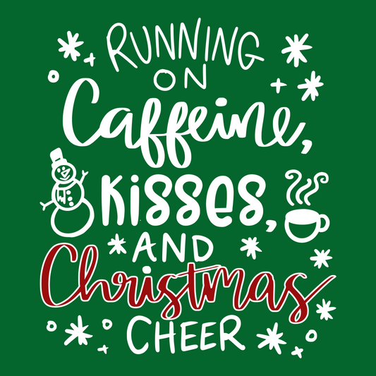 Running on Caffeine Christmas T-Shirt