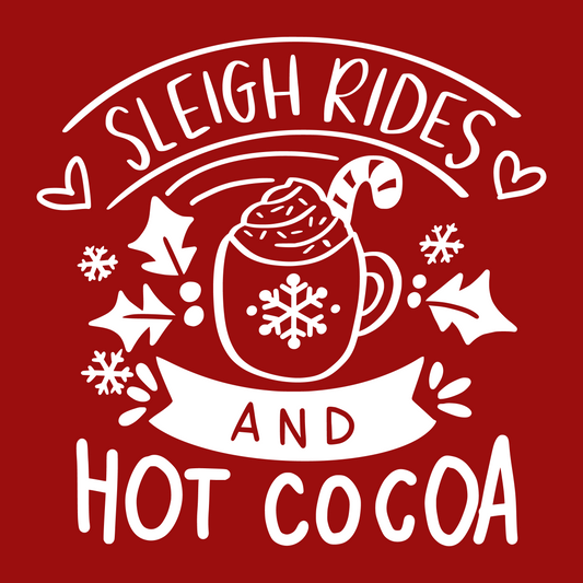 Sleigh Rides and Hot Cocoa Christmas T-Shirt