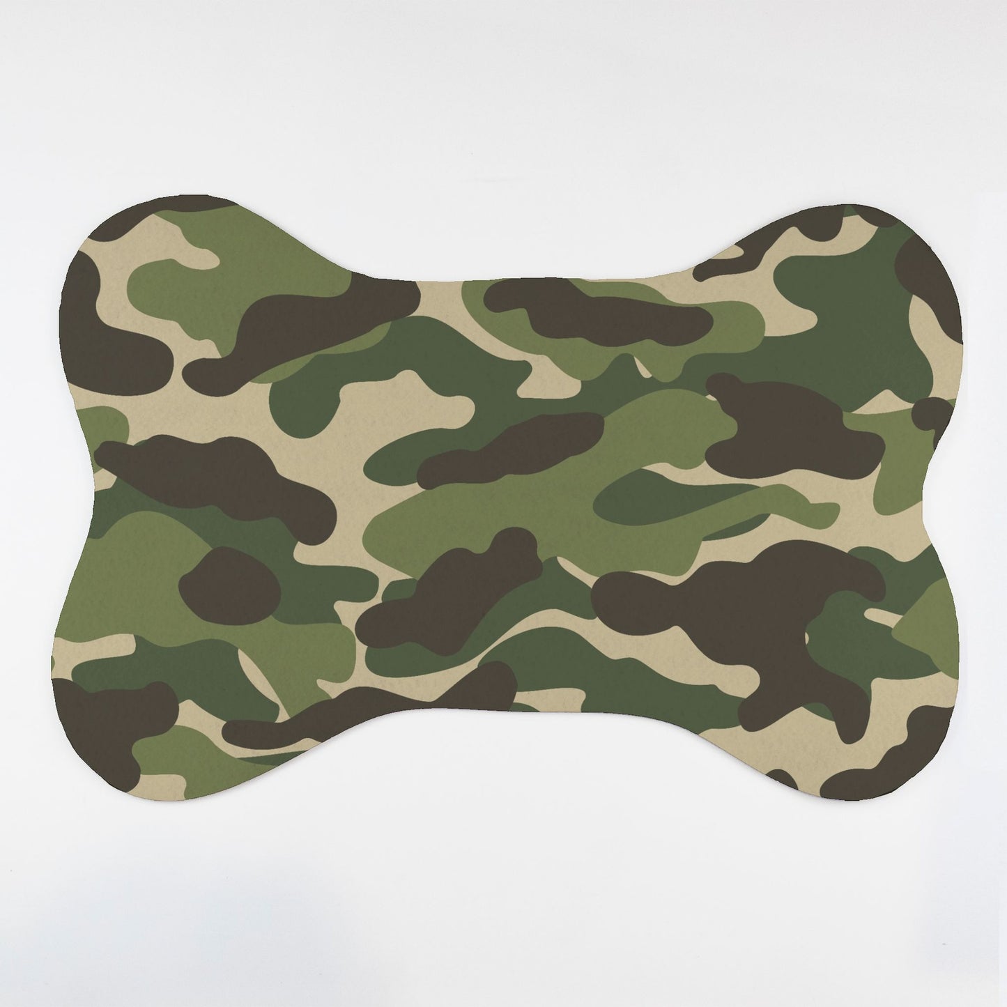 Camouflage Pet Mat – Bone Shape