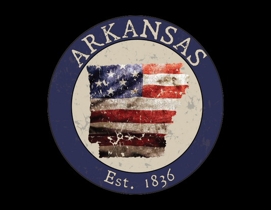 Arkansas AR American Flag T-Shirt
