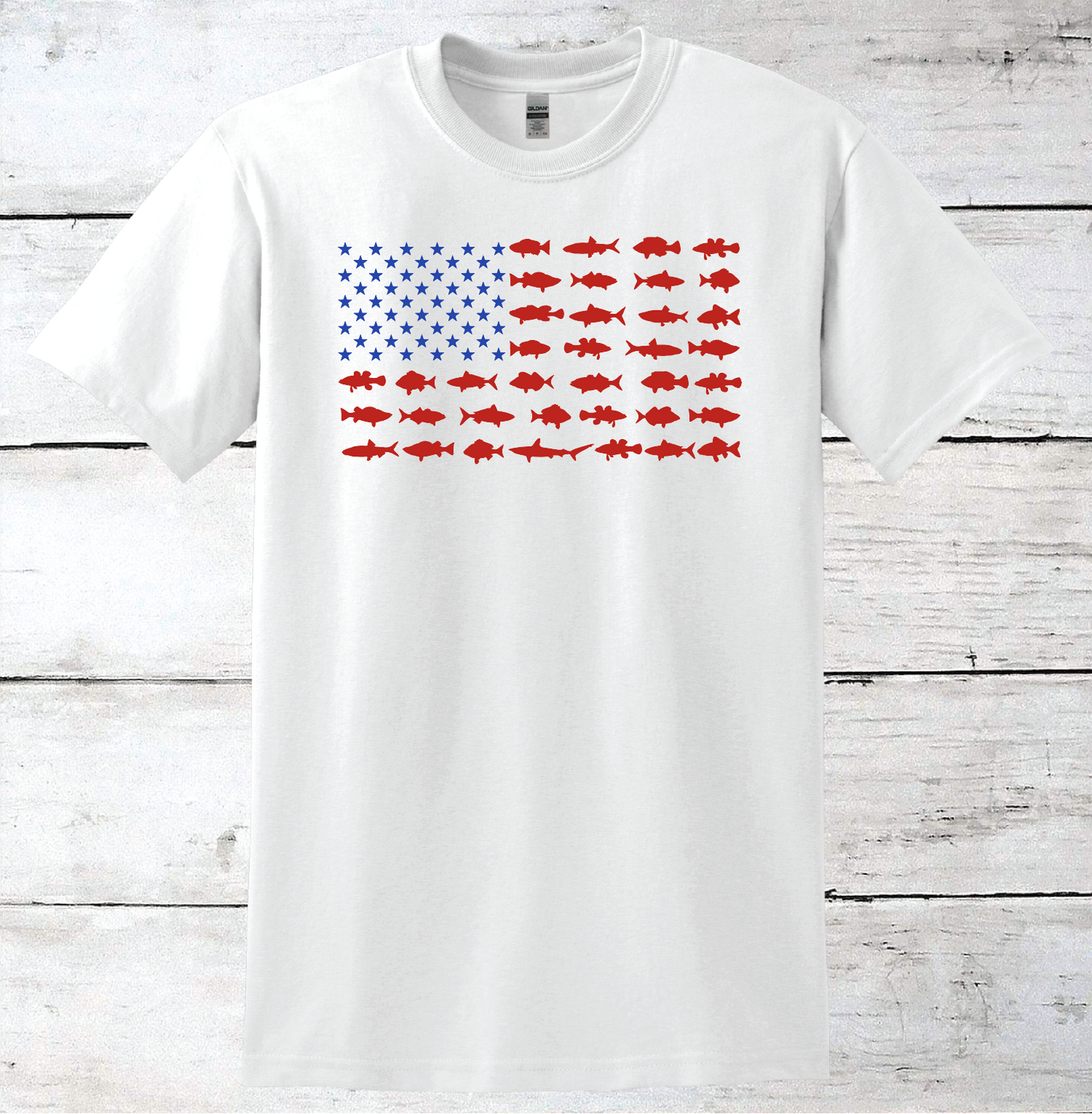 Stars & Fish American Flag T-Shirt – Gran Vida Trading Co