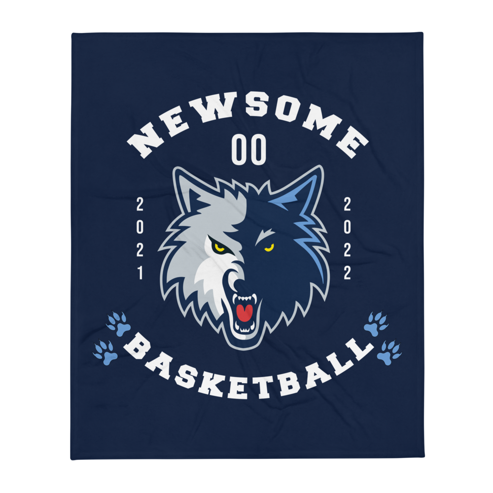 Newsome High School Basketball Throw Blanket (Customizable)