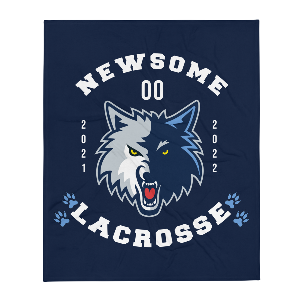 Newsome High School Lacrosse Throw Blanket (Customizable)