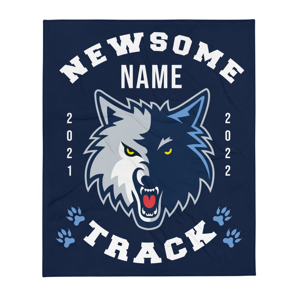 Newsome High School Track Throw Blanket (Customizable)