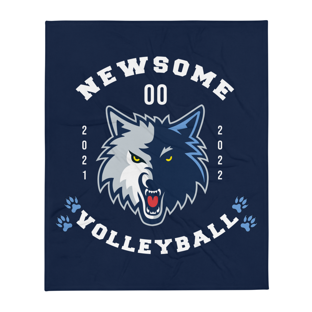 Newsome High School Volleyball Throw Blanket (Customizable)