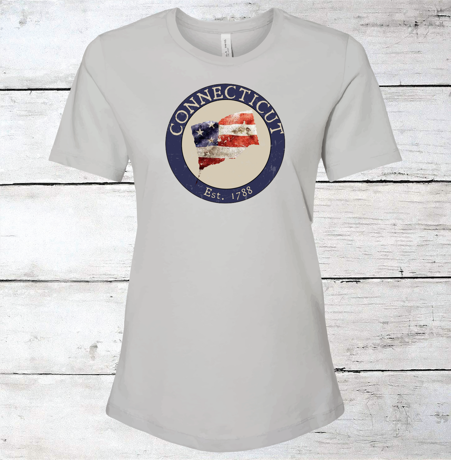 Connecticut CT American Flag T-Shirt