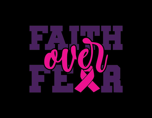 Breast Cancer Support - Faith Over Fear T-Shirt