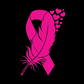Breast Cancer Support - Feather Pink Ribbon T-Shirt