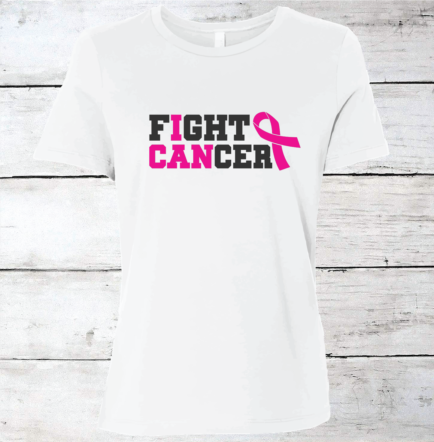 Breast Cancer Support - Fight Cancer "I Can" T-Shirt