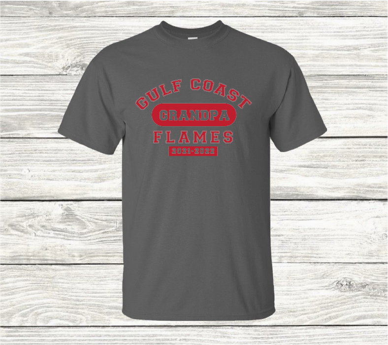 Gulf Coast Flames Hockey Grandpa T-Shirt