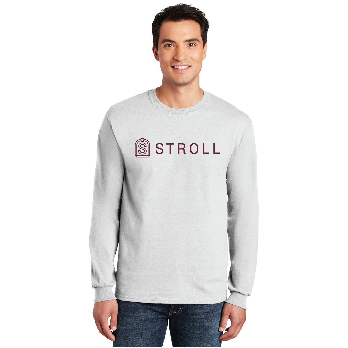 Stroll Branded Men's/Unisex Long Sleeve Shirt (Customizable to Neighborhood)