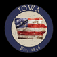 Iowa IA American Flag T-Shirt