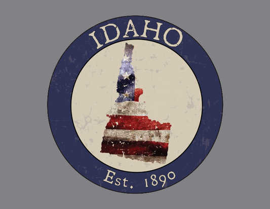 Idaho ID American Flag T-Shirt