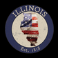 Illinois IL American Flag T-Shirt