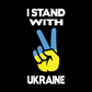 I Stand with Ukraine Peace Sign T-Shirt