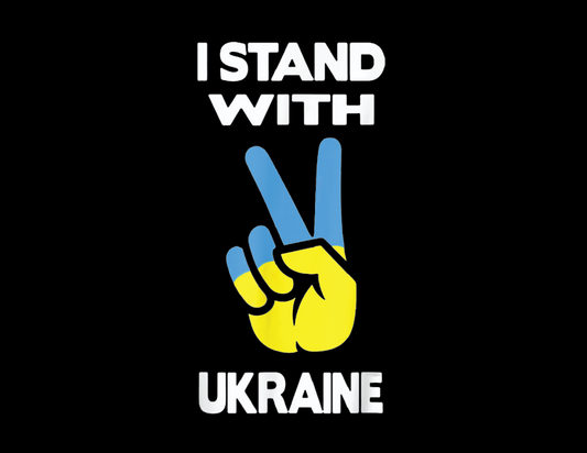 I Stand with Ukraine Peace Sign T-Shirt