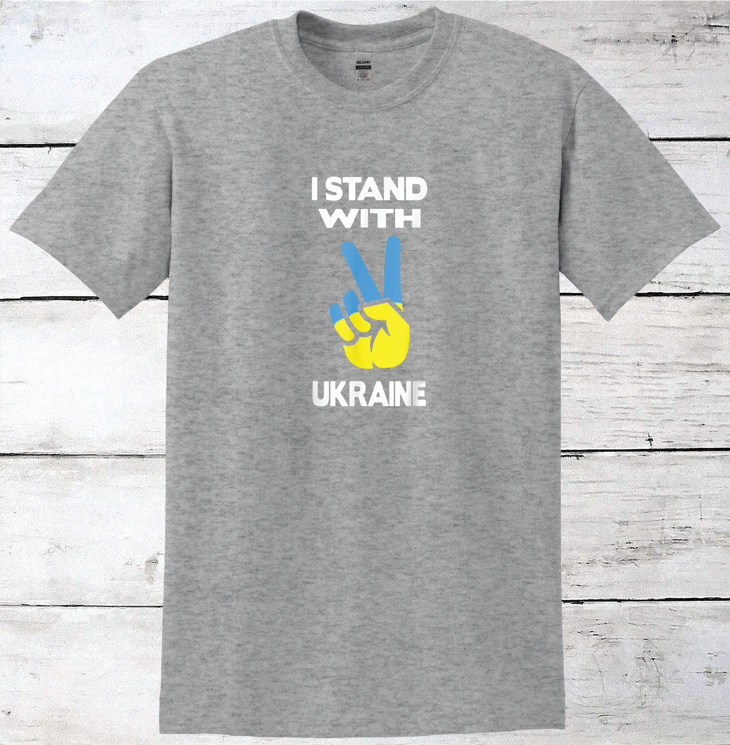 I Stand with Ukraine Peace Sign T-Shirt