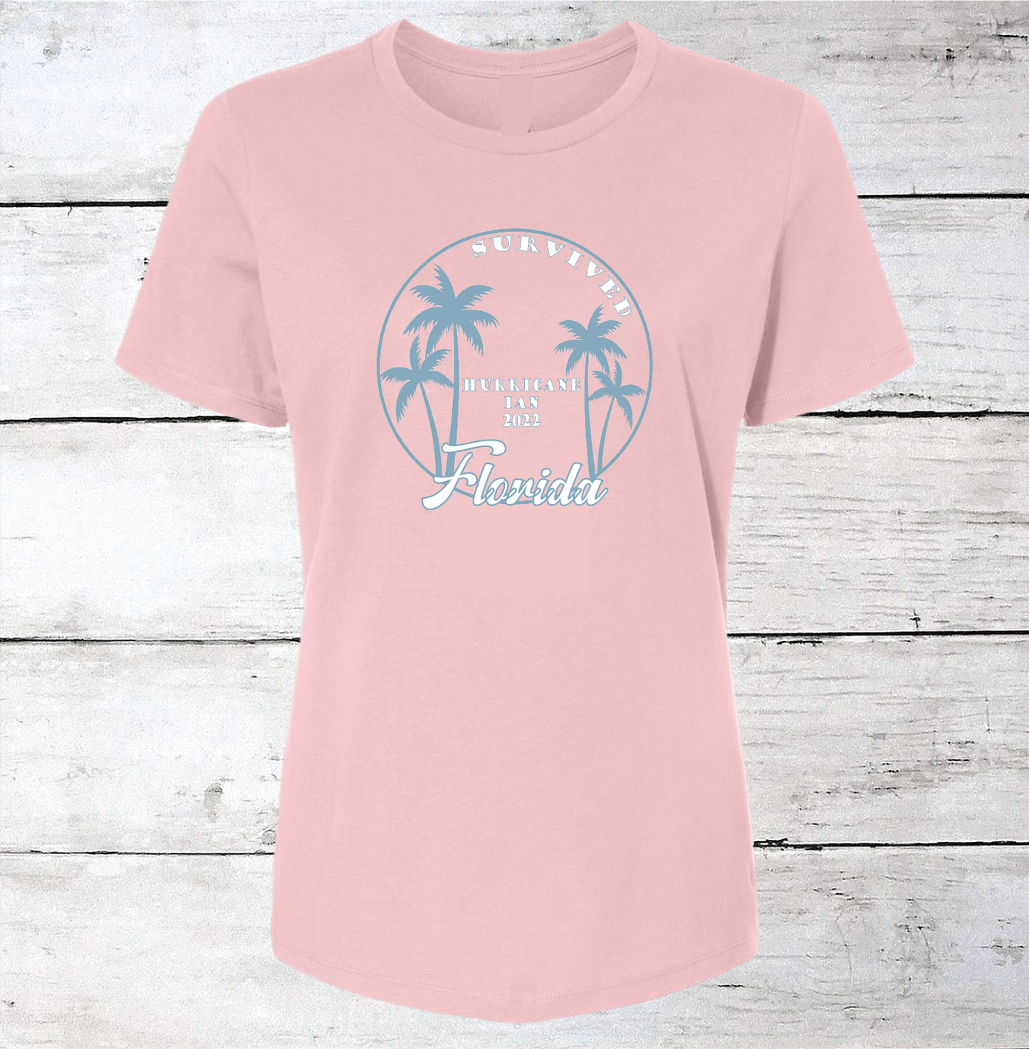 Survived Hurricane Ian Florida w/ Palm Trees Women's T-Shirts