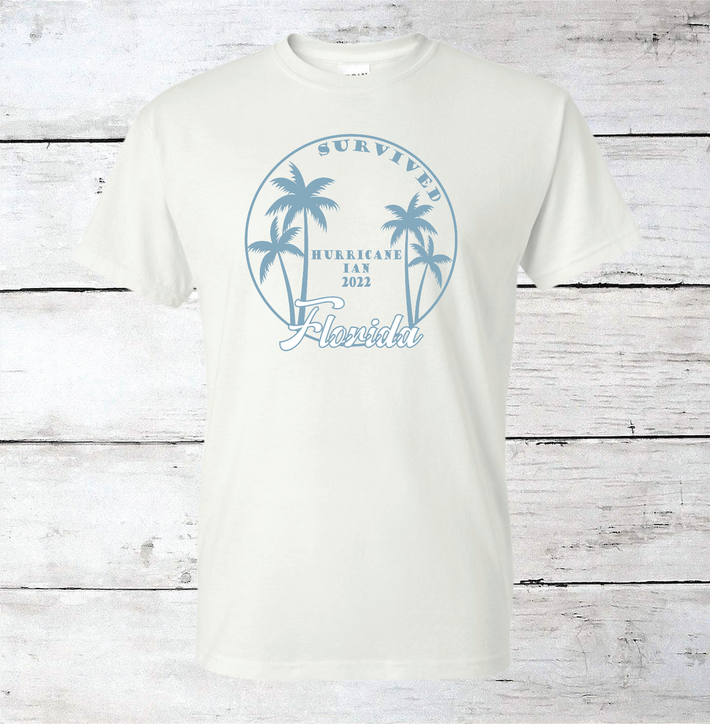 Survived Hurricane Ian Florida w/ Palm Trees Unisex T-Shirts