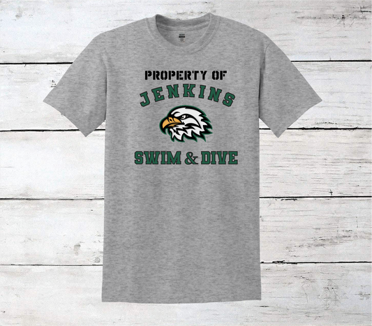Property of Jenkins Swim & Dive T-Shirt (Grey)