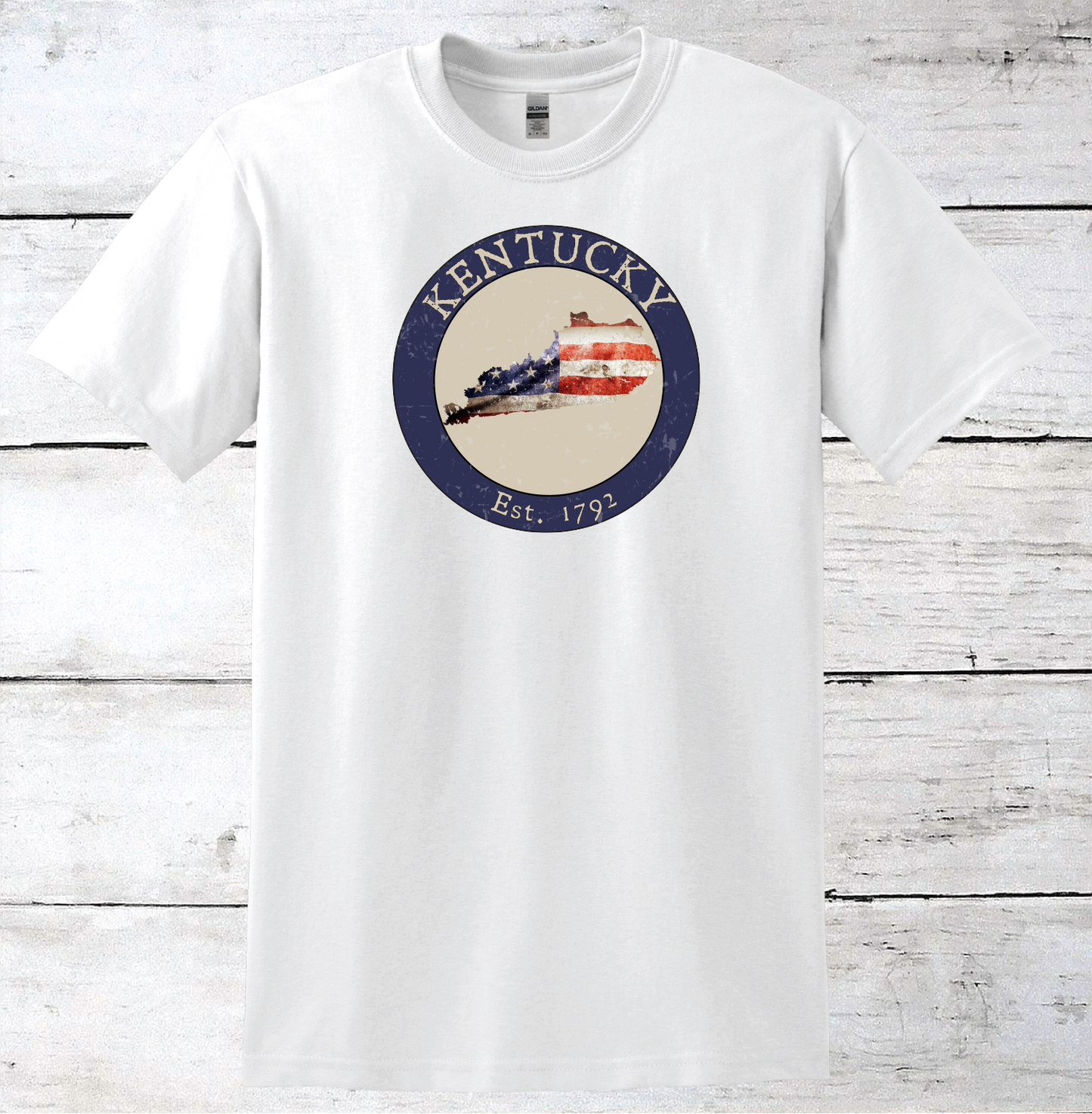 Kentucky KY American Flag T-Shirt