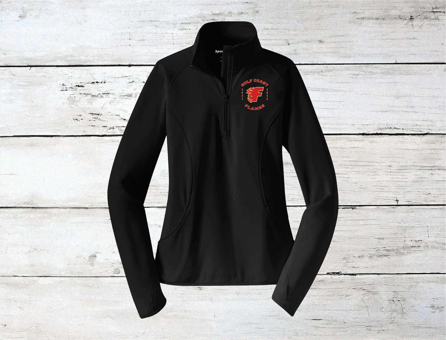 Gulf Coast Flames Ladies 1/2 Zip Pullover