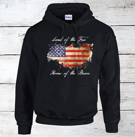 Land of the Free, Home of the Brave Hoodie
