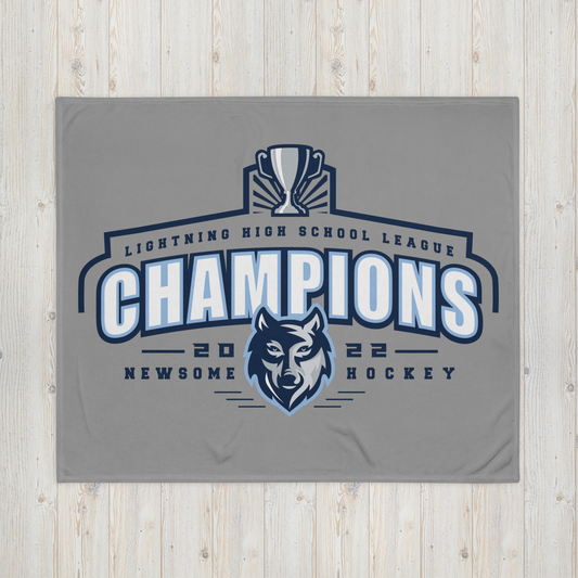 Newsome Ice Hockey 2022 Lightning Cup Champions Blanket