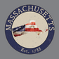 Massachusetts MA American Flag T-Shirt