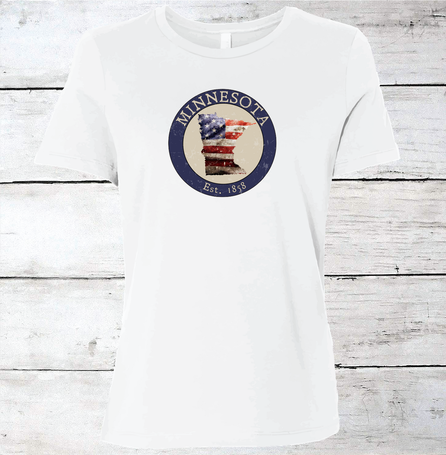 Minnesota MN American Flag T-Shirt